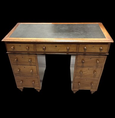 Lot 65 - Twin pedestal writing desk, 112cm wide, 76cm...