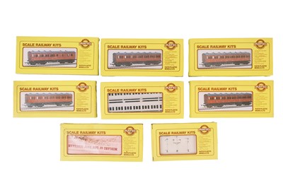 Lot 303 - A collection of eight assorted Ratio Plastic Models Ltd Scale Railway Kits.