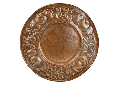 Lot 132 - A Newlyn Industrial Class copper plaque.