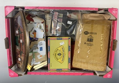 Lot 323 - Box containing a quantity of GB & world stamps...