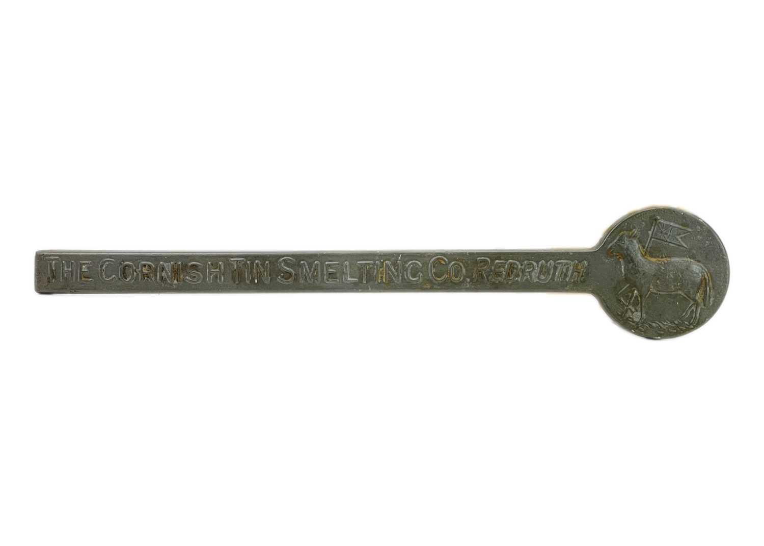 Lot 219 - A tin ingot bar from The Cornish Tin Smelting Co, Redruth.