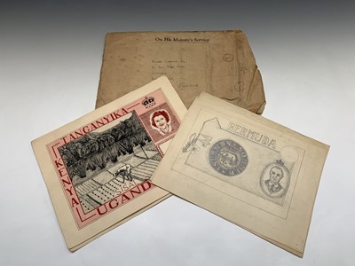 Lot 324 - Stamp essays (7): An unusual selection of hand...