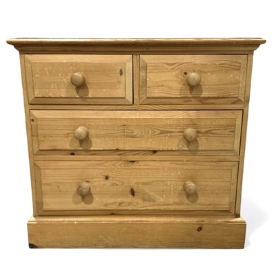 Lot 46 - A four-drawer pine chest of a handy small size,...