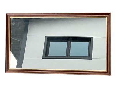 Lot 140 - An Rectangular Wooden framed Mirror with a...