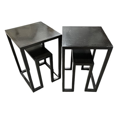 Lot 141 - A pair of unusually designed occasional tables,...