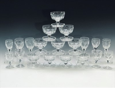 Lot 998 - A set of 10 Webb crystal sundae dishes and...