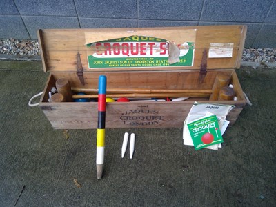 Lot 4 - A Vintage, Jacques of London, Croquet Set.