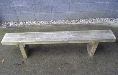 Lot 185 - A Chunky, Garden Bench. The Bench measures...