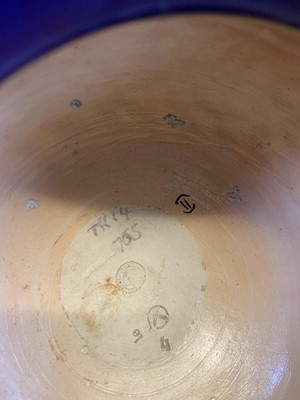 Lot 366 - A pair of Royal Doulton stoneware cauldron vases.