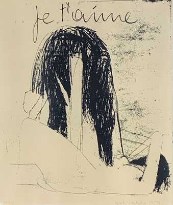 Lot 49 - Karl WESCHKE Je t'aime Lithograph Signed and...