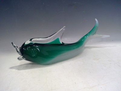 Lot 221 - A Glass Fish. The Fish measures 40cm long by...