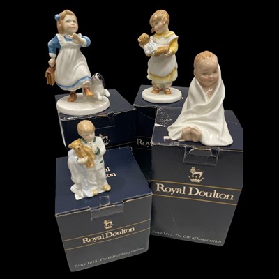 Lot 222 - Royal Doulton Figures including Sleepyhead,...