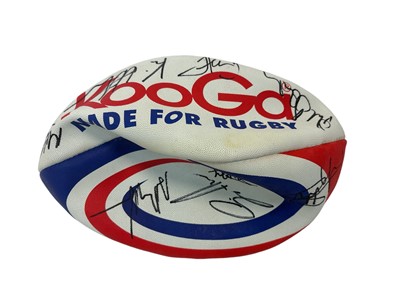 Lot 233 - A signed rugby ball, fourteen signatures in...