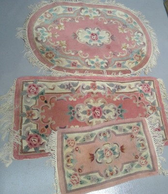 Lot 241 - Three Chinese Carved Mats. The Oblong Mat...