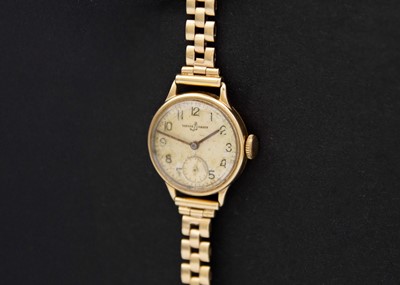 Lot 155 - ULYSSE NARDIN - A 9ct lady's manual wind bracelet wristwatch.