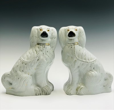 Lot 1028 - A large pair of Victorian Staffordshire...