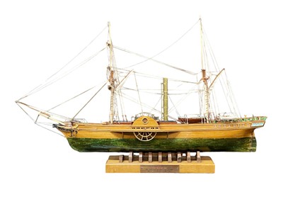 Lot 16 - A scratch built museum standard model of paddle steamer 'Sirius'.