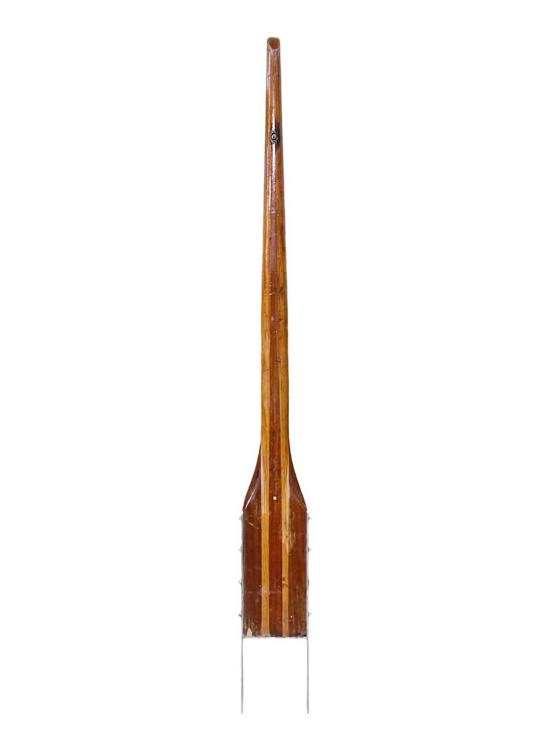 Lot 30 - A laminated ash and mahogany yacht tiller.