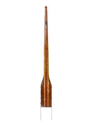 Lot 30 - A laminated ash and mahogany yacht tiller.