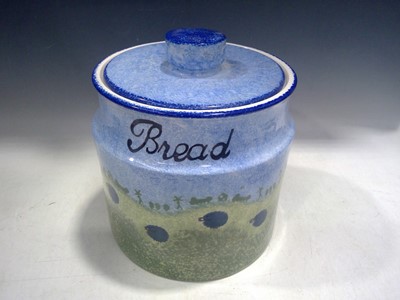 Lot 34 - A Handpainted, Price & Kensington, Bread Crock....