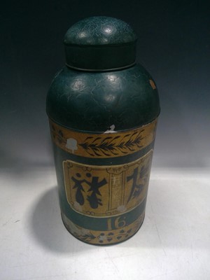 Lot 17 - A Toleware Tea Canister. The Canister measures...