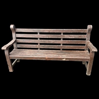 Lot 23 - A Substantial Oak Garden Bench. 187cm long....