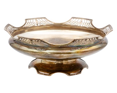 Lot 98 - A George V Art Deco silver pedestal bowl by W & C Sissons.