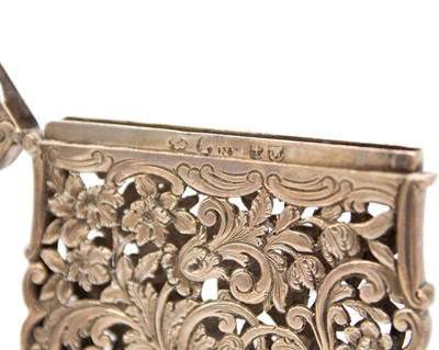 Lot 243 - A good Victorian silver case by Nathaniel Mills.