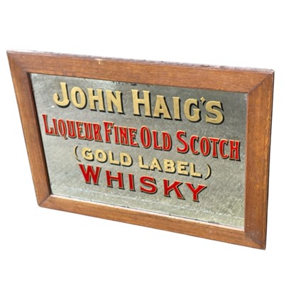 Lot 8 - A John Haig's Whisky advertising mirror made...