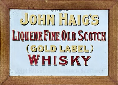 Lot 81 - A John Haig's Whisky advertising mirror.