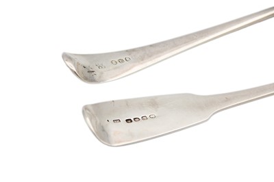 Lot 135 - Two George III silver basting spoons.