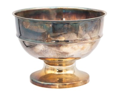 Lot 142 - A George V silver pedestal trophy bowl.