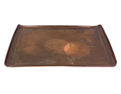 Lot 27 - Two Newlyn copper rectangular trays