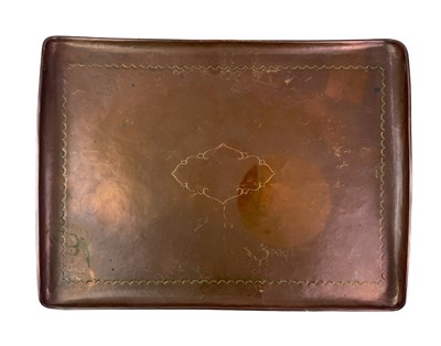 Lot 27 - Two Newlyn copper rectangular trays