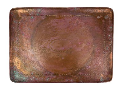 Lot 27 - Two Newlyn copper rectangular trays