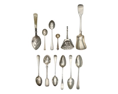 Lot 180 - A collection of silver spoons.