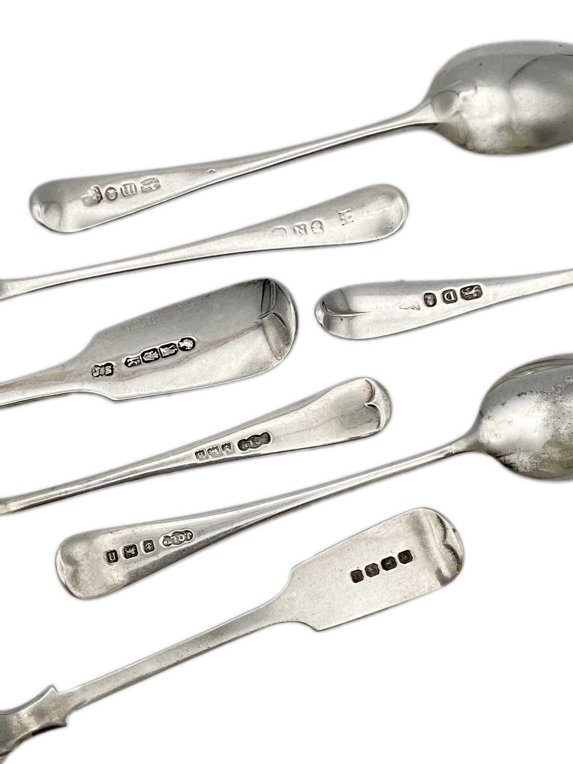 Lot 180 - A collection of silver spoons.