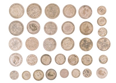 Lot 112 - A selection of GB pre-decimal .500 silver coinage.