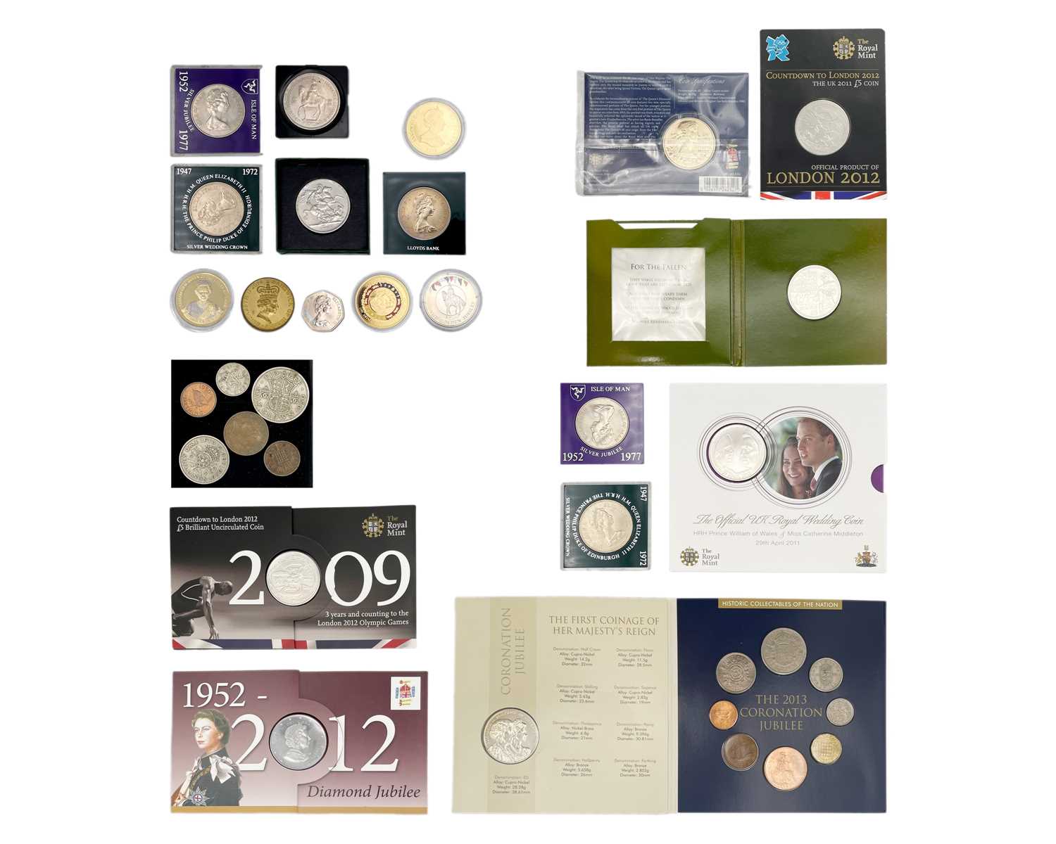 Lot 27 - A collection of GB commemorative £5 proof coins, crowns and packs.