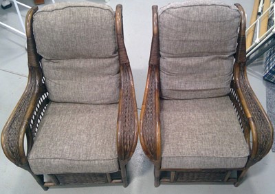 Lot 29 - Two Cane, Conservatory / Garden Chairs.