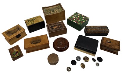 Lot 47 - Wooden boxes of varying ages and a selection...