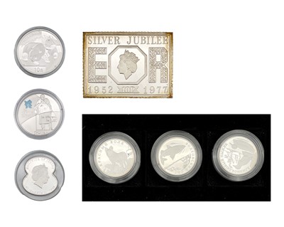 Lot 59 - A collection of various silver proof coins and issues.