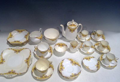 Lot 34 - A 1930s, Caversham Primrose Pattern, Coffee...