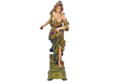 Lot 209 - An Ernst Wahliss Austrian Art Nouveau painted terracotta figure.