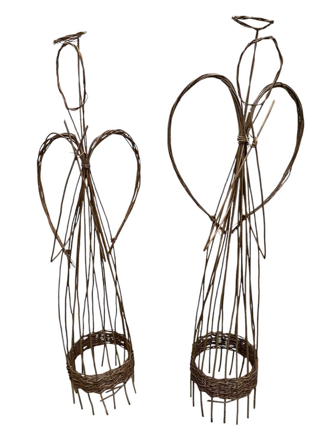 Lot 134 - Two Wicker Angels 160cm High.