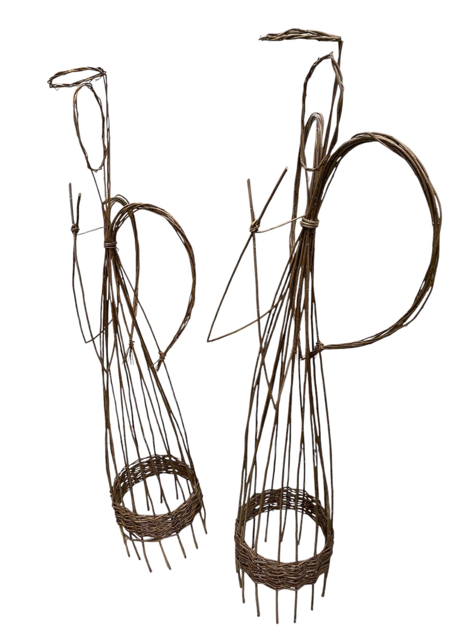 Lot 134 - Two Wicker Angels 160cm High.