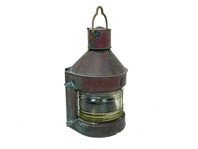 Lot 171 - A Meteorite ship's copper masthead navigation lamp.