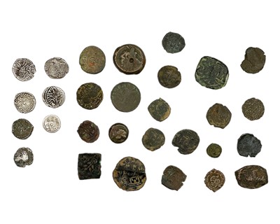 Lot 37 - A collection of seven Ancient India Kshatrap Dynasty silver coins.