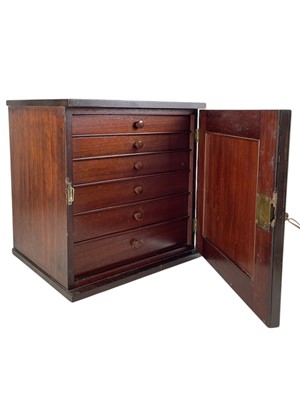 Lot 31 - A late Victorian mahogany collector's cabinet.