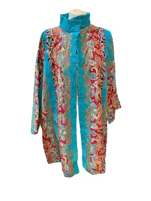 Lot 288 - A hand-sewn reversible patchwork coat.